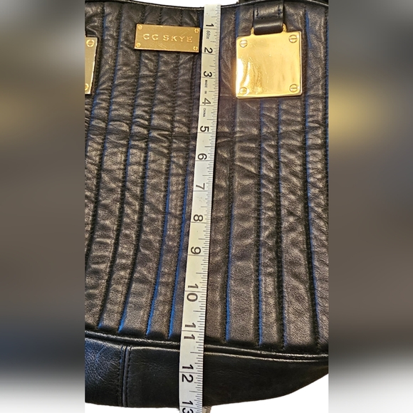 CC Skye Quilted Black Leather Braided Handles Shoulder bag - Picture 11 of 13
